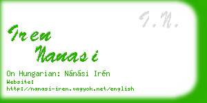 iren nanasi business card